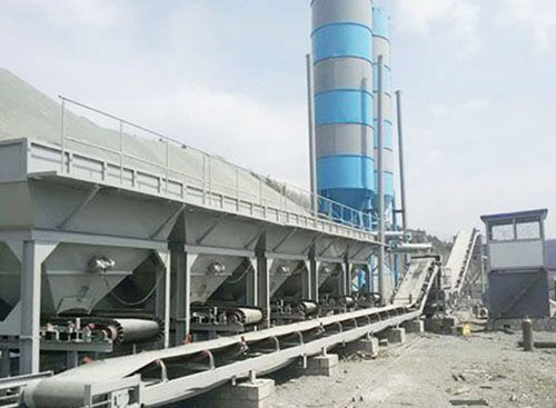 WDJ-600型哈爾濱穩(wěn)定土拌和站使用現場